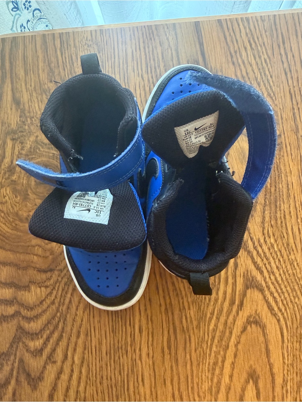 Nike Kids Blue and Black High-Top Sneakers - Picture 5 of 10